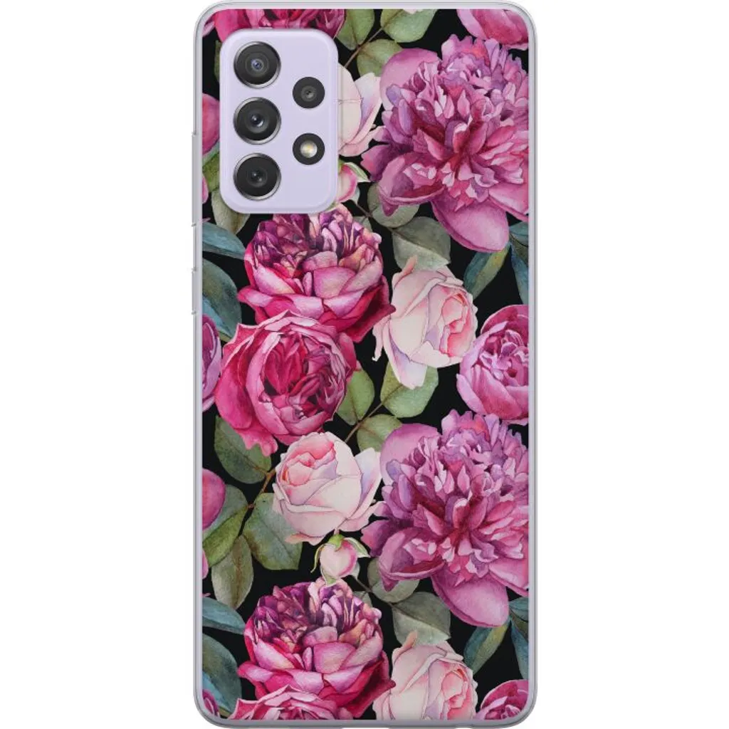 Samsung Galaxy A52s 5G Gjennomsiktig Telefondeksel Rosor v:9512033