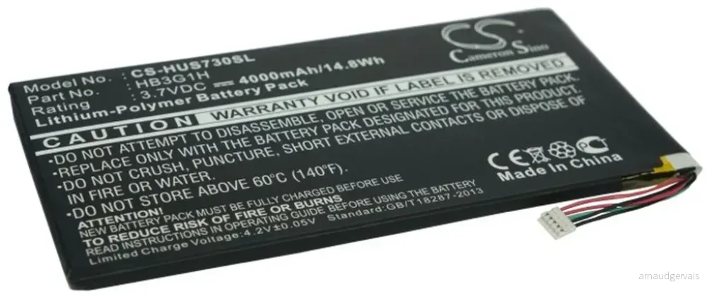 Batteri til Huawei MediaPad S7-303, 3.7V, 4000 mAh v:7658953