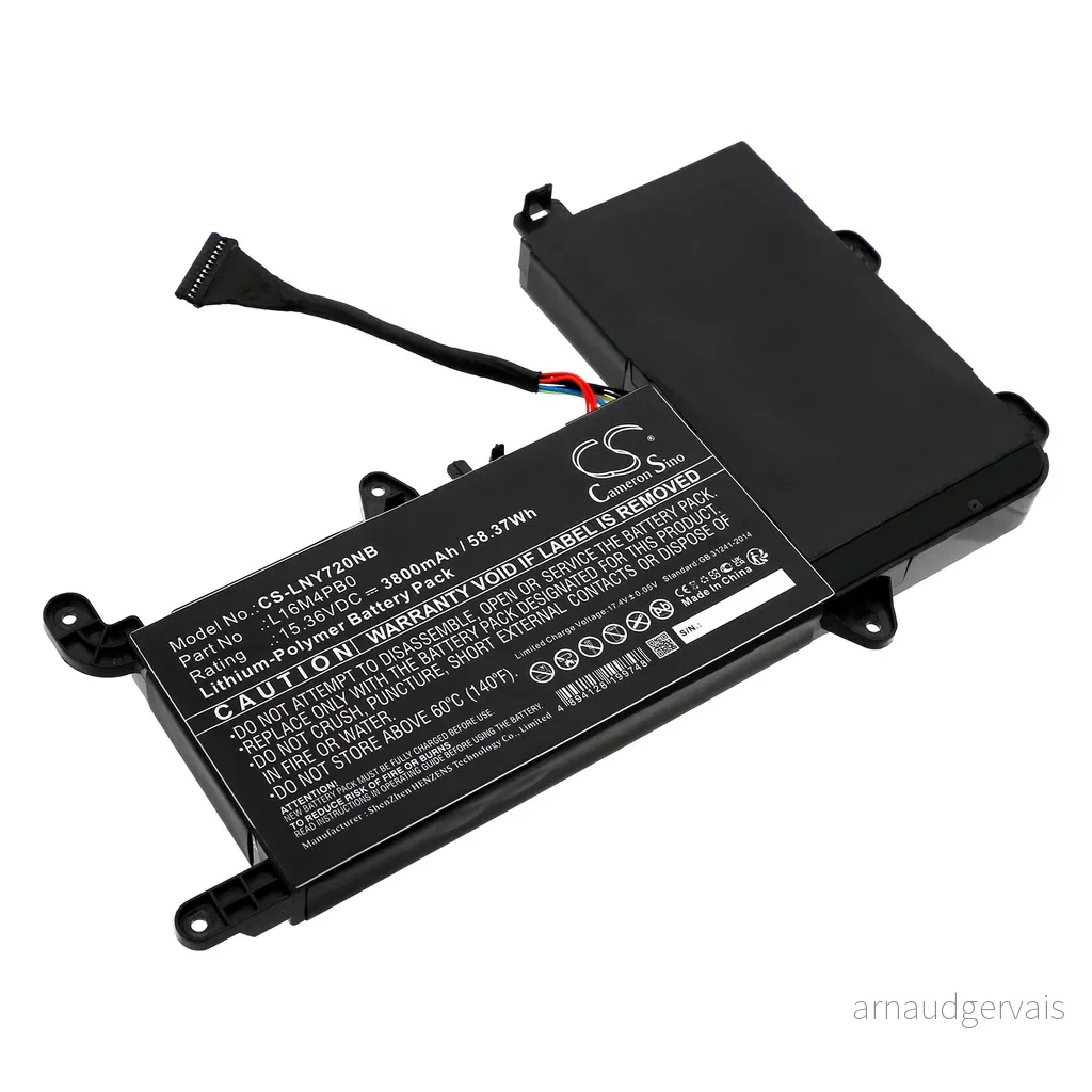 Batteri til Legion Y720-15IKB(80VR00K2GE), 15.36V, 3800mAh v:4036620