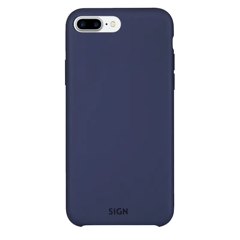 SiGN Liquid Silicone deksel til iPhone 7 & 8 Plus – Blå v:1815630