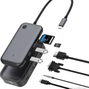 SiGN USB-C-hub med trådløs HDMI-forlenger, sender og mottaker v:1614080