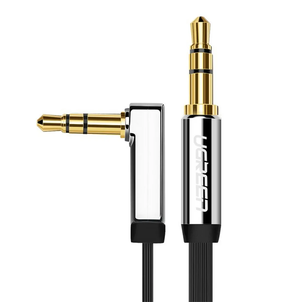 UGREEN AV112 3,5 mm lydkabel vinklet, 1 m – svart v:6159370