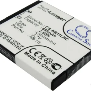 Batteri til Canon IXY 430F, 3.7V, 680 mAh v:1013010