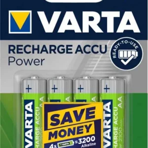 VARTA Recharge Accu Power AA batteri 2100 mAh, 4-pakning v:5894213
