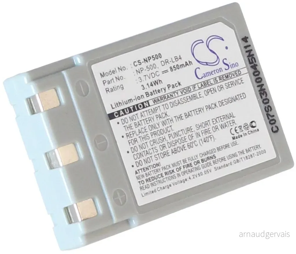 Batteri til Konica Revio KD-410Z, 3.6V (3.7V), 850 mAh v:4147394