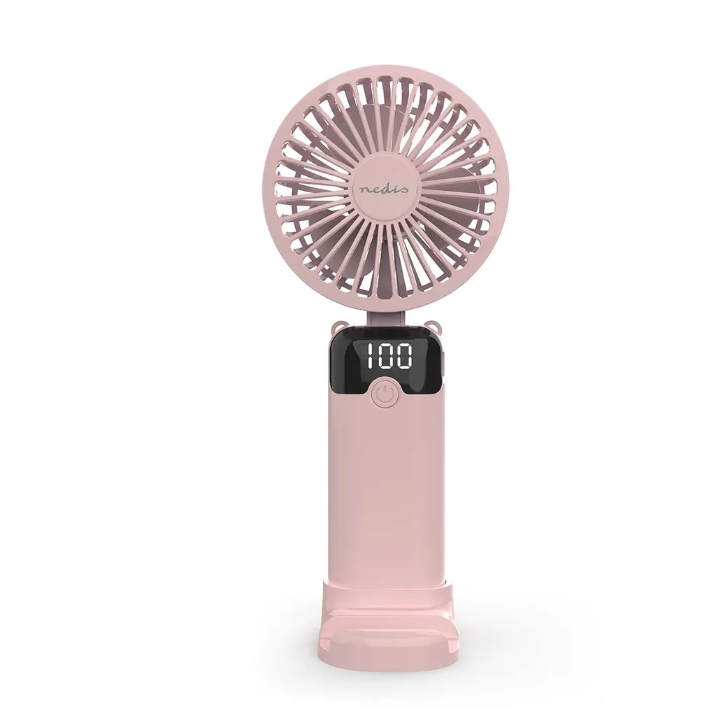 Nedis håndholdt vifte 90 mm, 6-trinns, rosa v:2038096