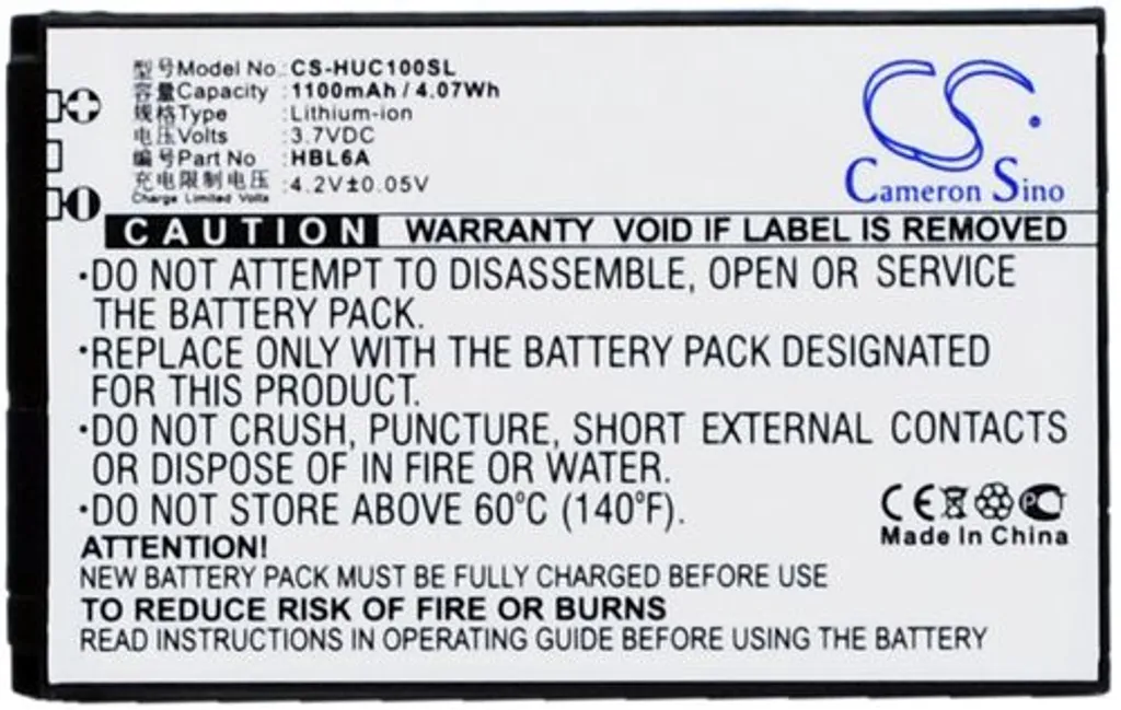 Batteri til Huawei C7199, 3.7V, 1100 mAh v:7658399