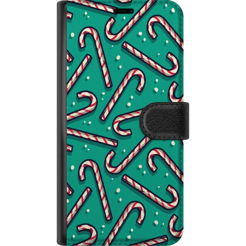 OnePlus Nord 2T Sort Lommebokdeksel Polkagris Mönster v:9280807