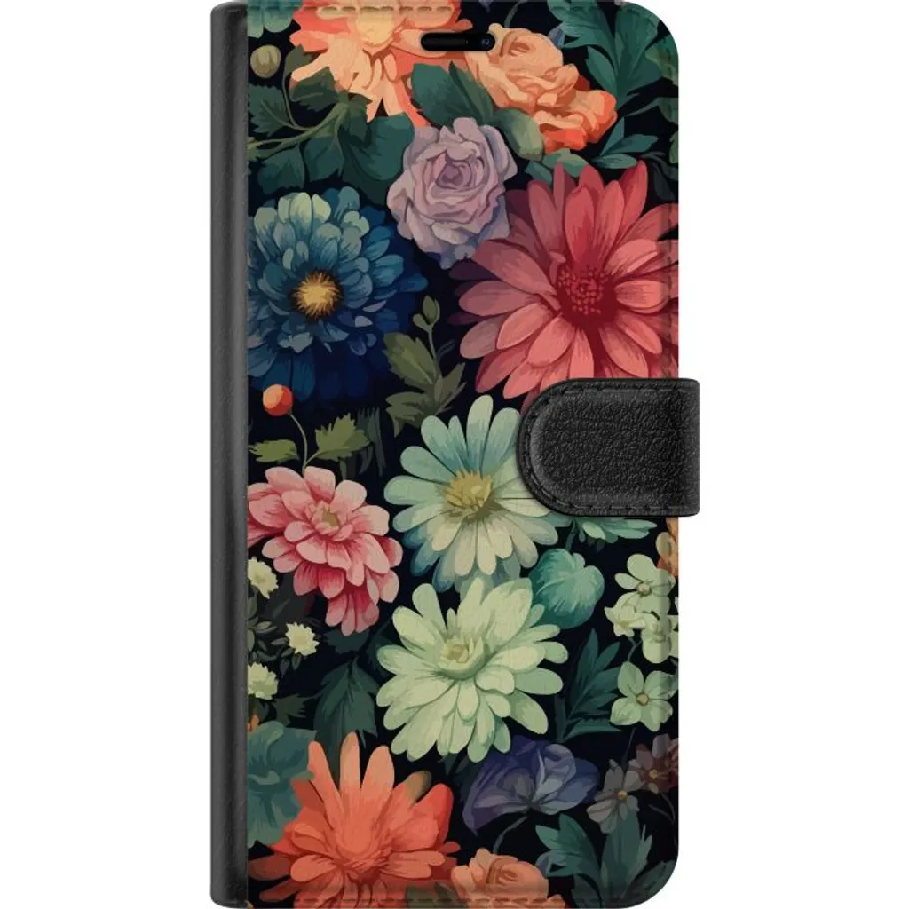 Xiaomi 13T Sort Lommebokdeksel Färglada blommor v:8625932