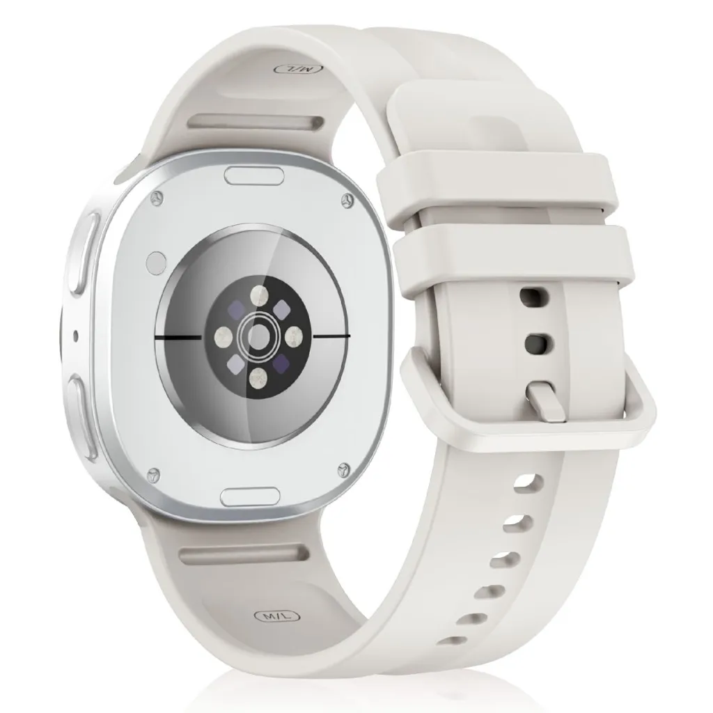 Samsung Galaxy Watch9/8/8 Classic Ensfarget silikon klokkerem L – Starlight v:6707607 Samsung Galaxy Watch9/8/8 Classic Ensfarget silikon klokkerem L – Starlight v:6707607