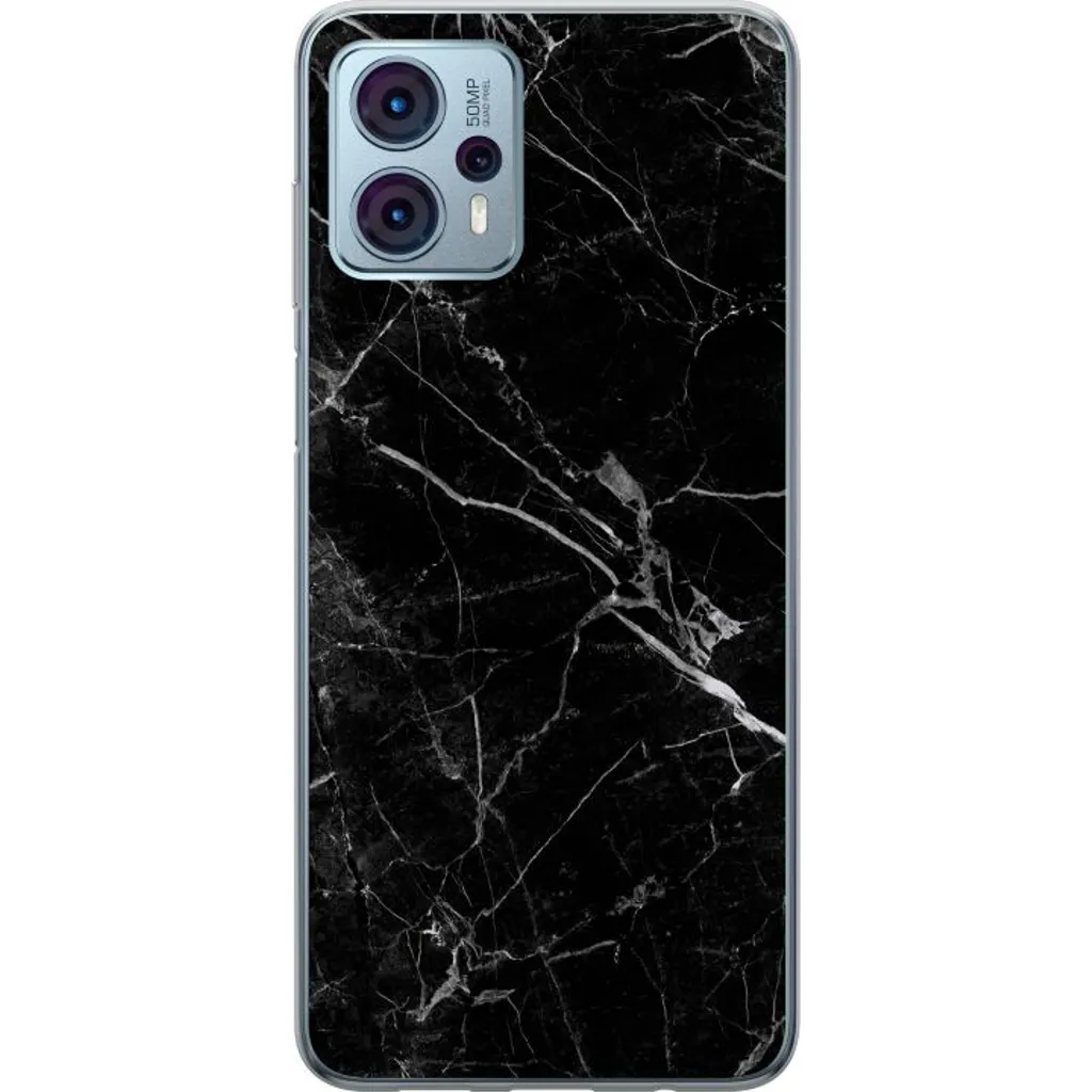 Motorola Moto G23 Gjennomsiktig Telefondeksel Svart marmor v:8236207