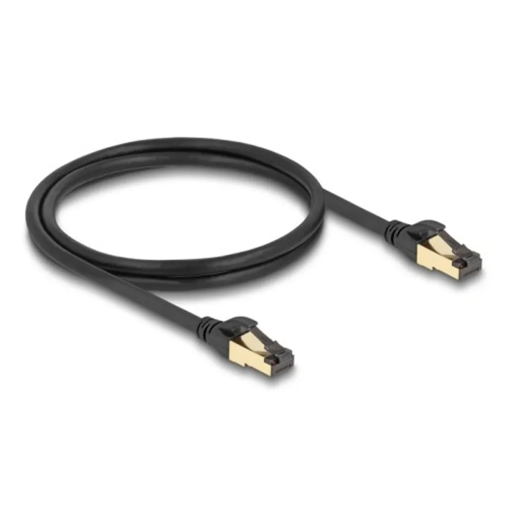 Delock RJ45 nettverkskabel Cat.6a S/FTP, 1 m – svart v:6043680