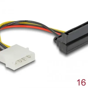 Delock strømkabel SATA HDD til 4-pinners hann – vinklet v:2221882