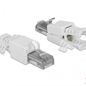 Delock RJ45-kontakt hann Cat.6A UTP, verktøyfri – 2 stk. v:4612238 Delock RJ45-kontakt hann Cat.6A UTP, verktøyfri – 2 stk. v:4612238
