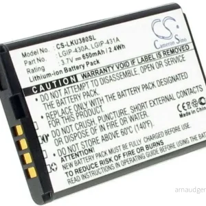 Batteri til LG 100c, 3.6V (3.7V), 650 mAh v:6916273 Batteri til LG 100c, 3.6V (3.7V), 650 mAh v:6916273