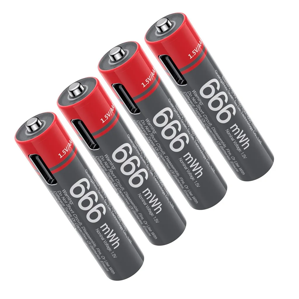 YESIDO YP98 AAA oppladbare batterier, 4-pakning – USB-C, 666 mWh v:6597889 YESIDO YP98 AAA oppladbare batterier, 4-pakning – USB-C, 666 mWh v:6597889