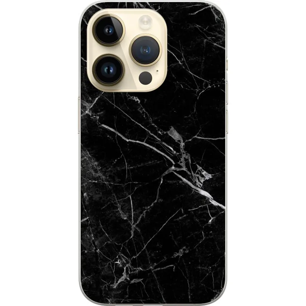 Apple iPhone 15 Pro Gjennomsiktig Telefondeksel Svart marmor v:2582266