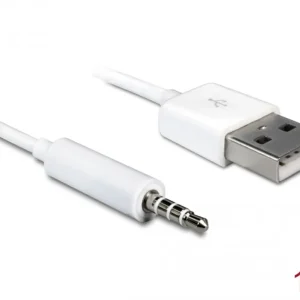 Delock USB-A-kabel hann til stereokontakt 3,5 mm hann 4-pinners iPod Shuffle 1 m v:4759465