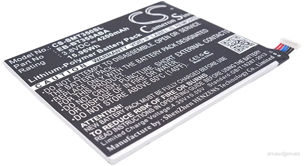 Batteri til Samsung SM-P350, 3.8V, 4200 mAh v:7087986