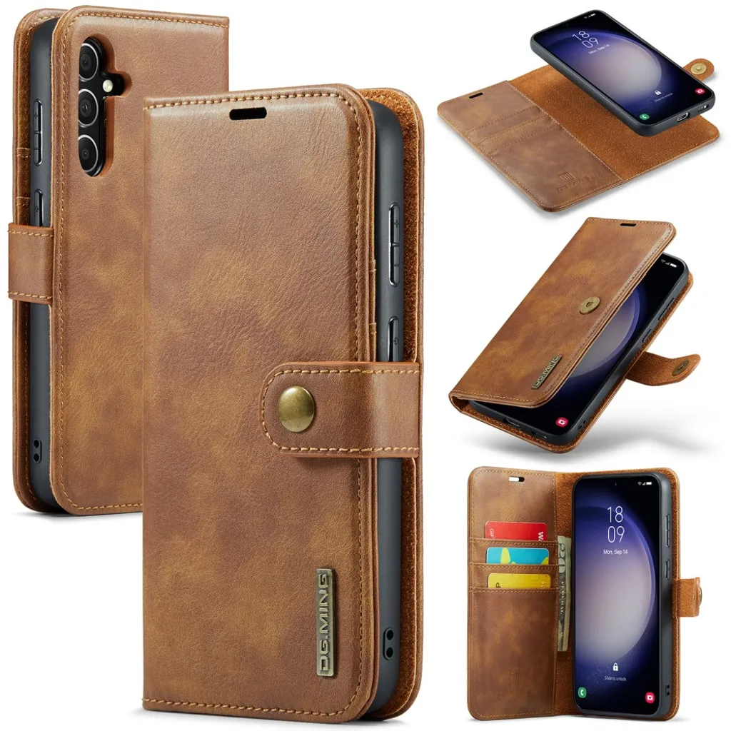 DG.MING Samsung Galaxy S25 Lommeboketui – Brun v:1423325 DG.MING Samsung Galaxy S25 Lommeboketui – Brun v:1423325