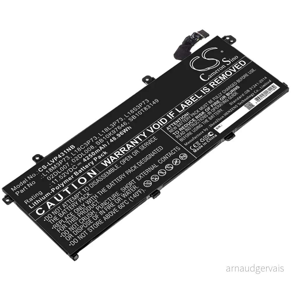 Batteri til 5B10W13906 for Lenovo, 11.52V, 4250 mAh v:4725984 Batteri til 5B10W13906 for Lenovo, 11.52V, 4250 mAh v:4725984
