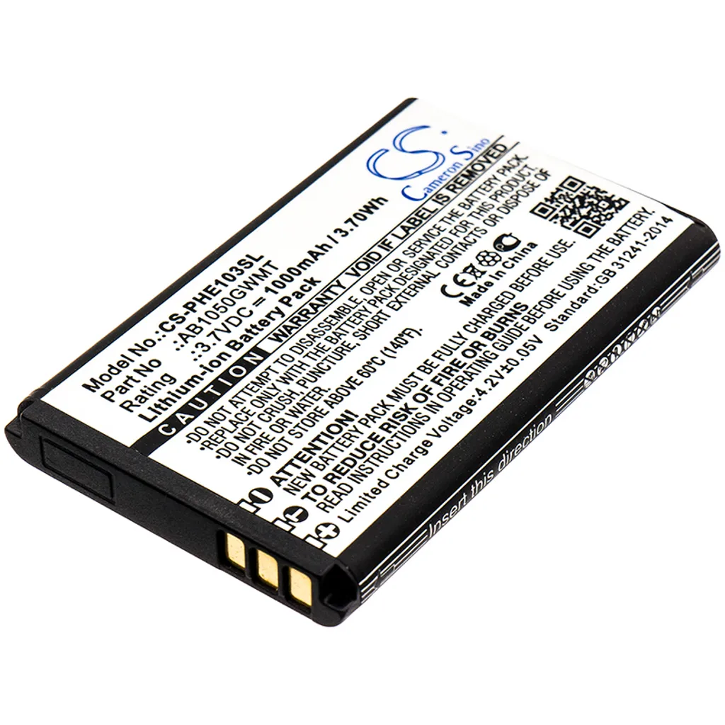 Batteri til Philips E106, 3,7V, 1000mAh v:2668295