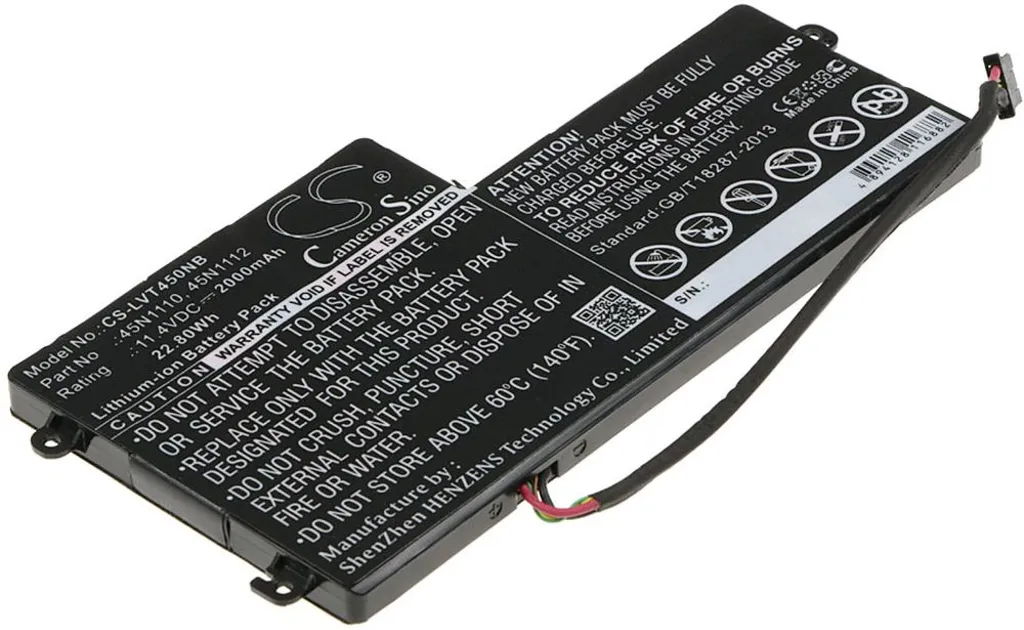 Batteri til Lenovo ThinkPad T450, 11.4V, 2000 mAh v:1725134