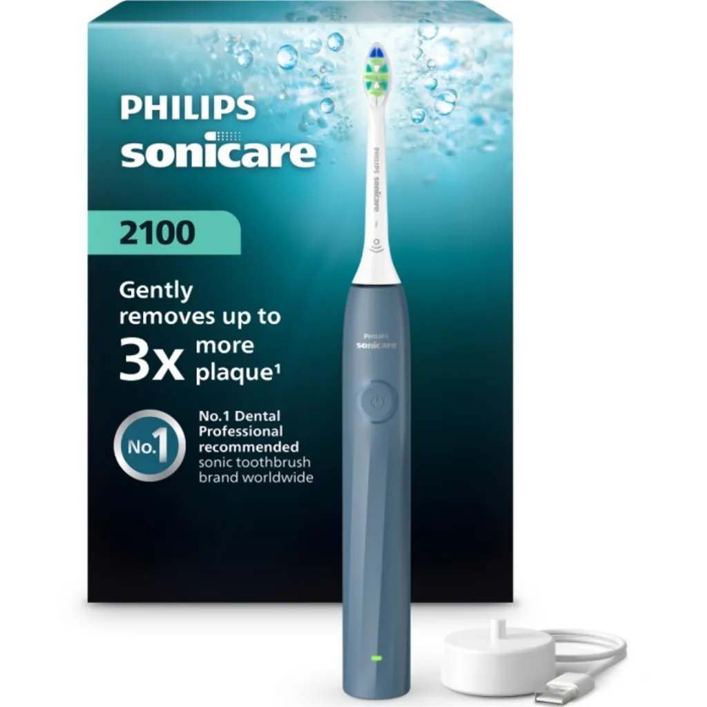 Philips Sonicare 2100-serien elektrisk tannbørste HX4021/04 – blå v:5797023