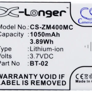 Batteri til BT-02 for Zoom, 3.7V, 1050 mAh v:6259776 Batteri til BT-02 for Zoom, 3.7V, 1050 mAh v:6259776