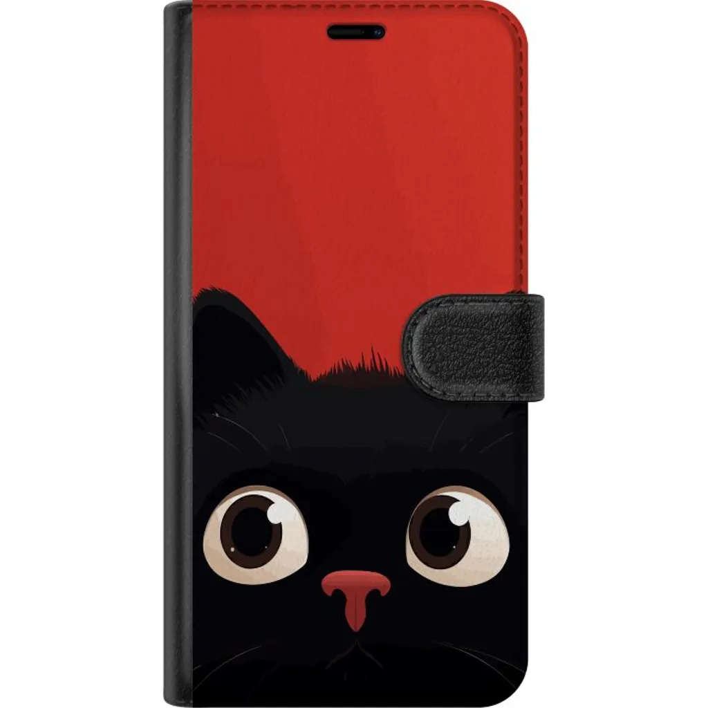 Google Pixel 9a Sort Lommebokdeksel Busig Katt v:1860413