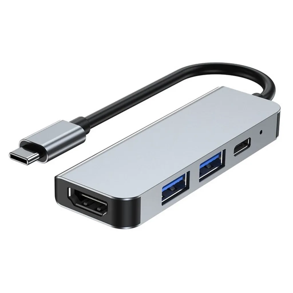 Tech-Protect V2 USB-C Hub til 2x USB-A / USB-C / HDMI – Grå v:9443472