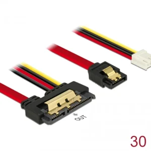 Delock SATA 7-pinners kontakt + Floppy 4-pinners strøm F – SATA 22-pinners kontakt v:5191569