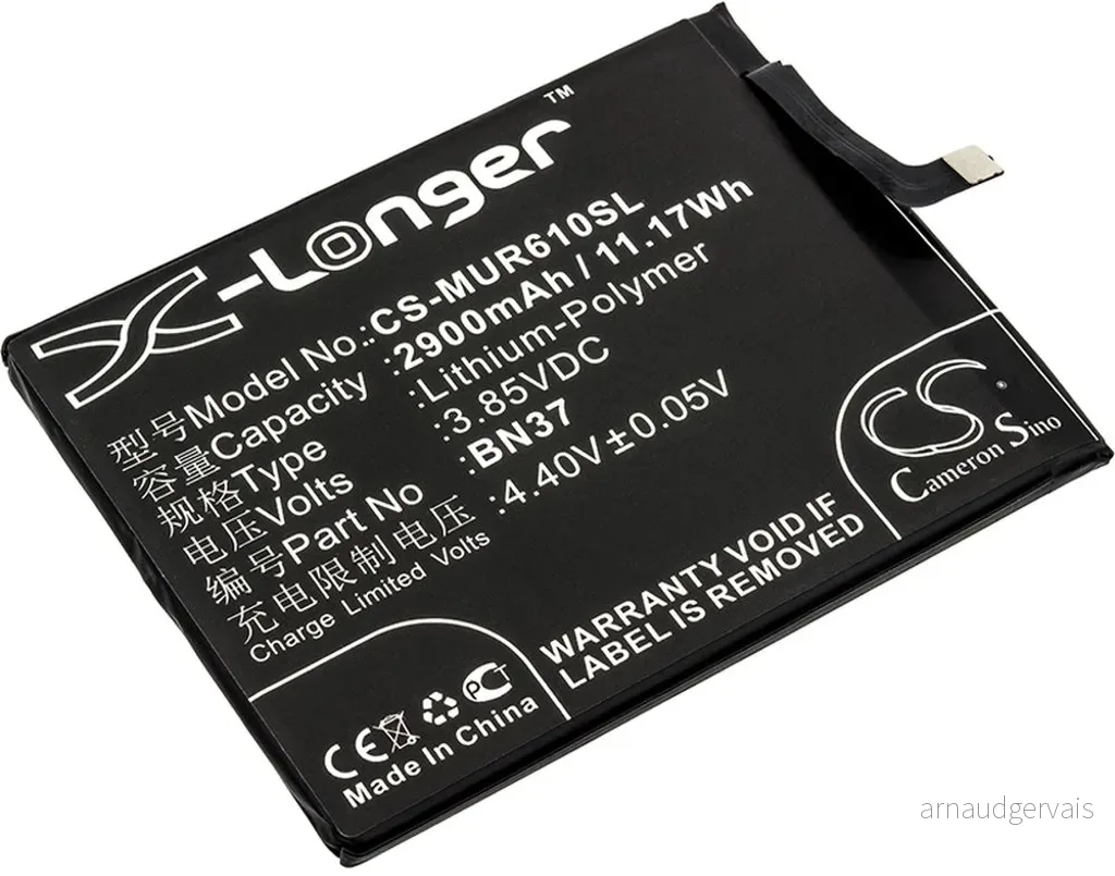 Batteri til Xiaomi Redmi 6A Dual SIM TD-LTE, 3.85V, 2900 mAh v:2491028