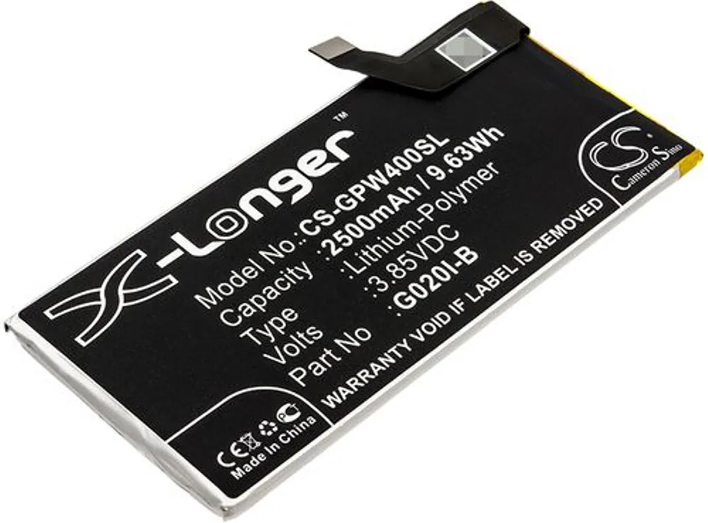 Batteri til Google G020M, 3.85V, 2500 mAh v:5563651
