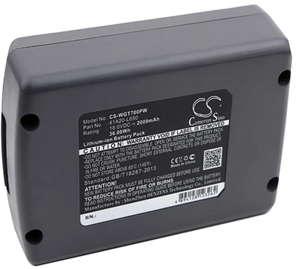 Batteri til 4009269304979 for Wolf Garten, 18.0V, 2000 mAh v:3165181