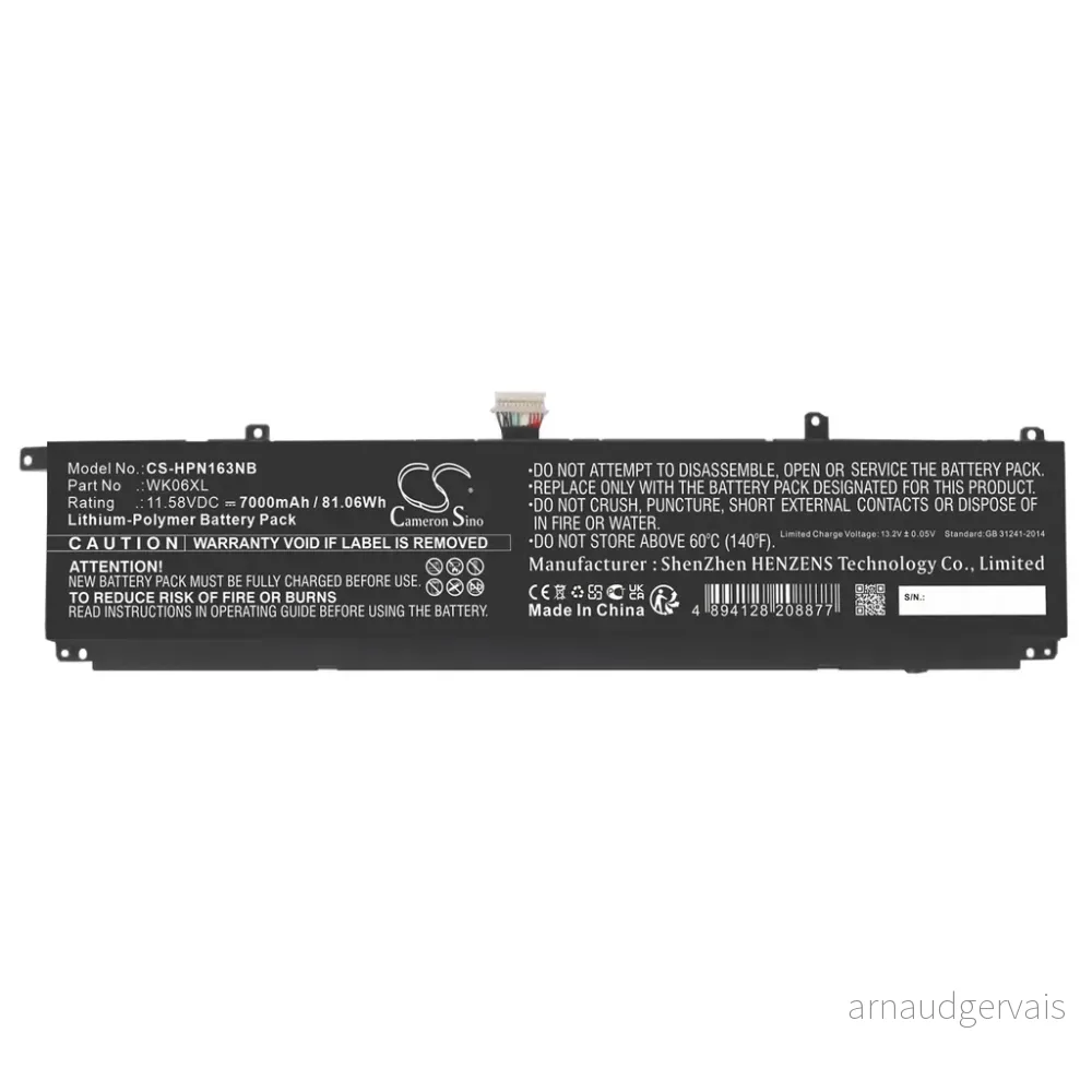 Batteri til OMEN 17-ck0001nl, 11.58, 7000mAh v:3224283