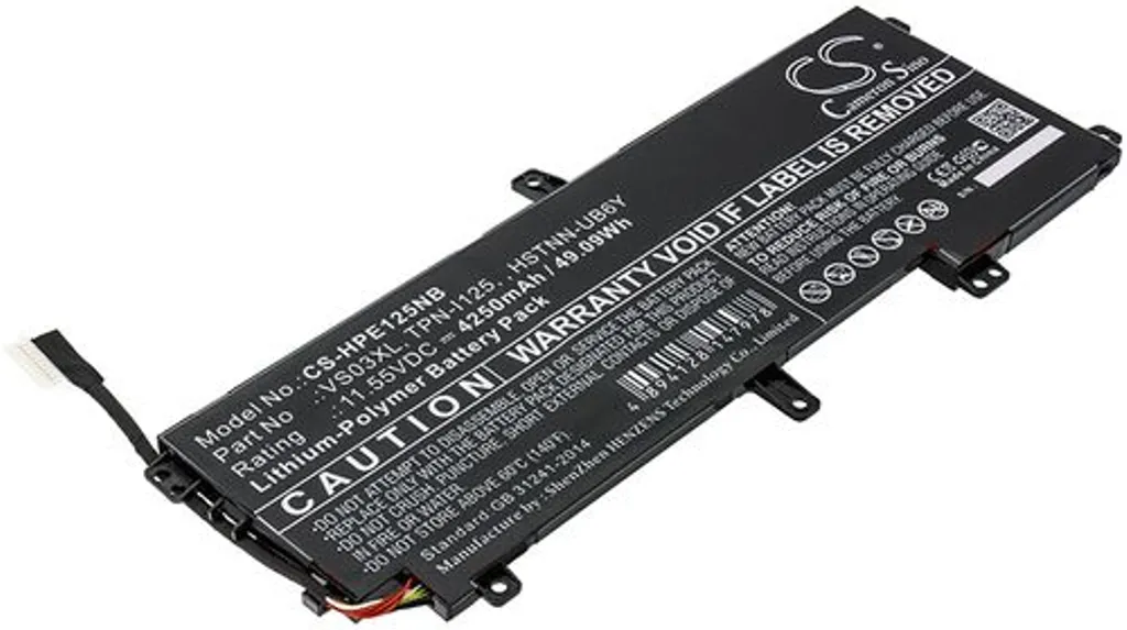 Batteri til TPN-I125 for HP, 11.55V, 4250 mAh v:6710462