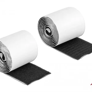 Delock Selvklebende borrelås for kabelhåndtering, 100 cm x 5 cm – svart v:9394964