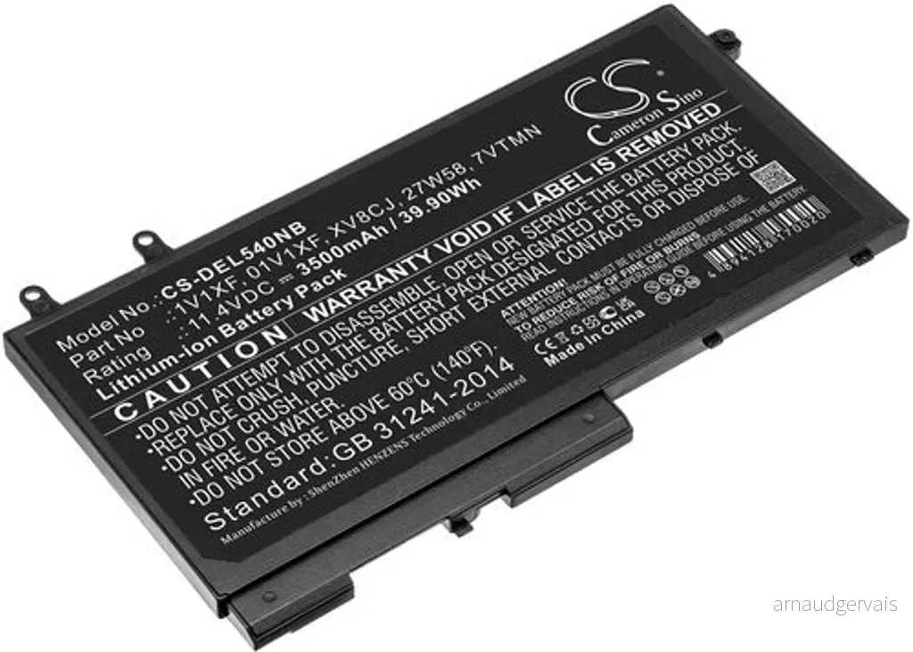 Batteri til 7VTMN for Dell, 11.4V, 3500 mAh v:8818455