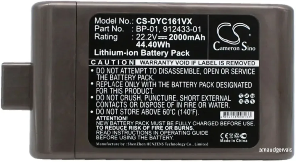 Batteri til Dyson DC-16, 22.2V, 2000 mAh v:6762018