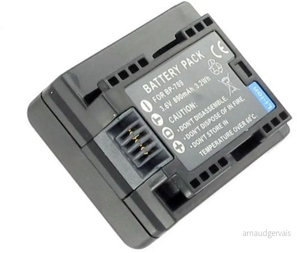 Batteri til Canon LEGRIA HF R48, 3.6V (3.7V), 890 mAh v:6576430