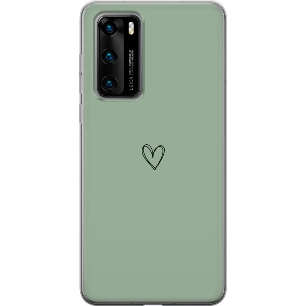 Huawei P40 Gjennomsiktig Telefondeksel Hjärta v:5716116