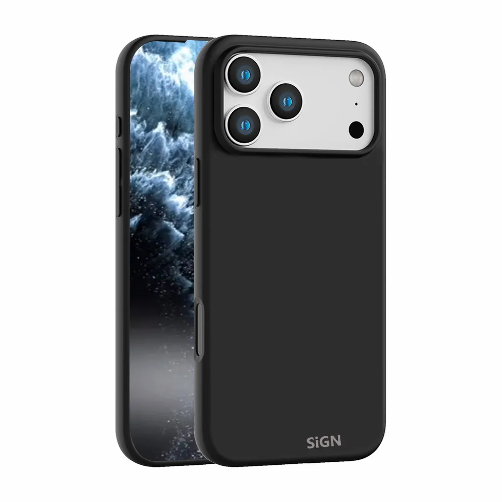 SiGN Liquid Silicone deksel til iPhone 17 Pro Max – Svart v:4644450