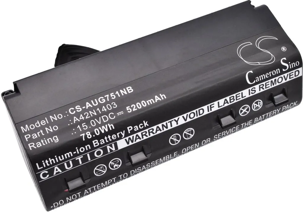 Batteri til Asus ROG G751JT-T7181T, 15.0V, 5200 mAh v:8648240