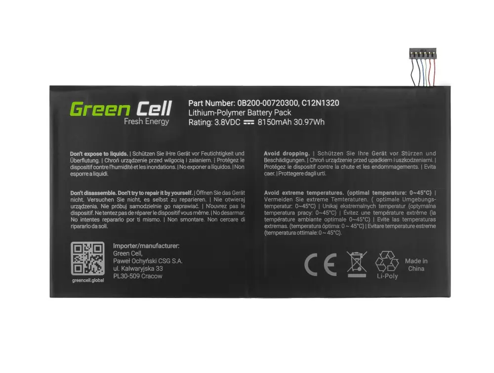 Batteri til Asus Transformer Book T100TA3740, 3.8V, 8150 mAh v:7557469