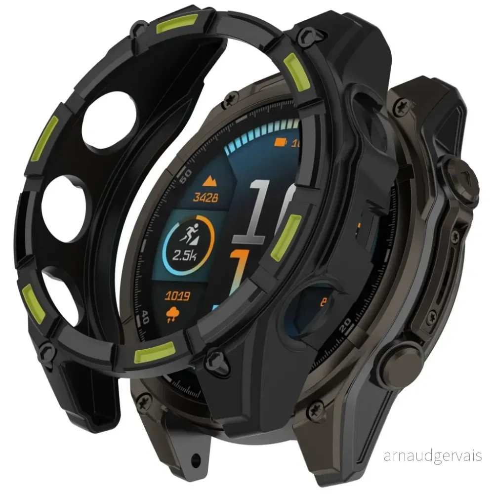 Garmin Quatix 8 47 mm TPU-deksel – svart/grønn v:7468311