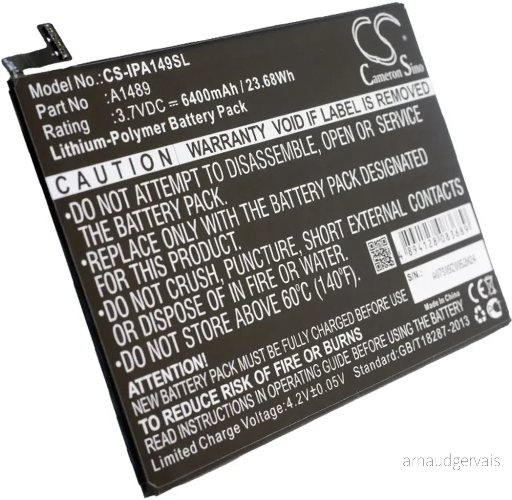 A1489 for Apple, 3,7V, 6400mAh v:1061345