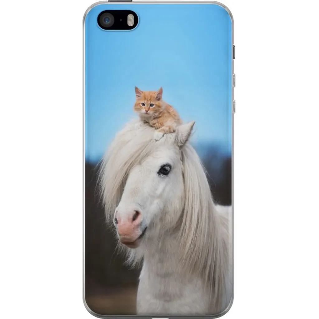 Apple iPhone SE (2016) Gjennomsiktig Telefondeksel Katt och Häst v:3019798 Apple iPhone SE (2016) Gjennomsiktig Telefondeksel Katt och Häst v:3019798