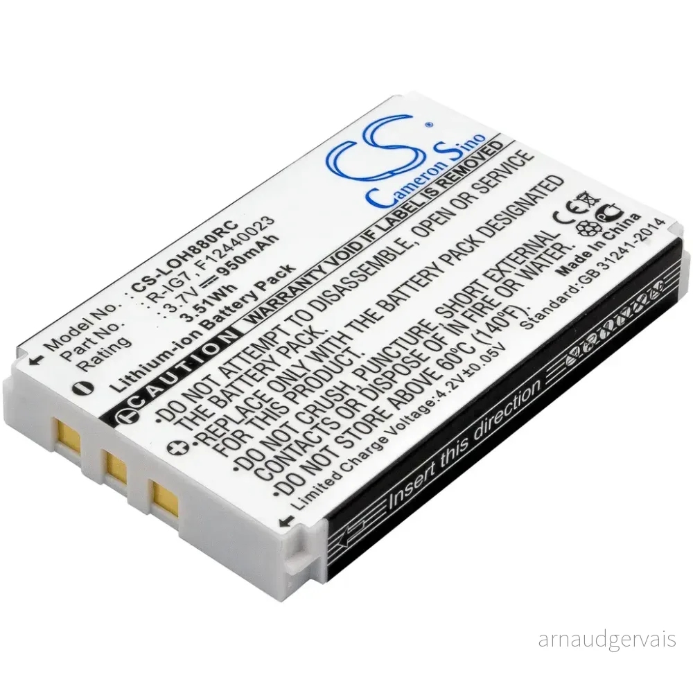 Batteri til F12440056 for Logitech, 3.6V (3.7V), 950 mAh v:4709595
