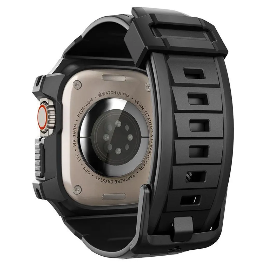 Spigen Apple Watch Ultra 4/3/2/1 49mm Klokkereim & Deksel Rugged Armor Pro – Svart v:3799114 Spigen Apple Watch Ultra 4/3/2/1 49mm Klokkereim & Deksel Rugged Armor Pro – Svart v:3799114
